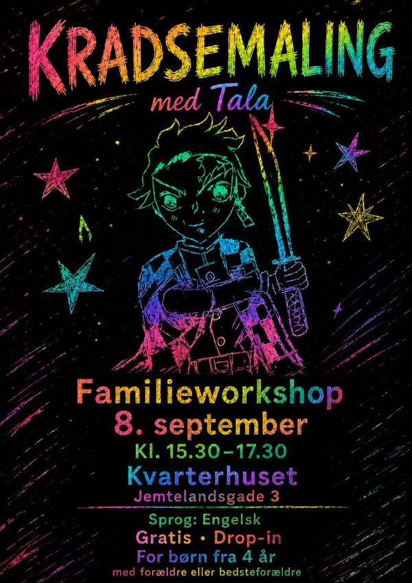 Familieworkshop: Kradsemaling med Tala  